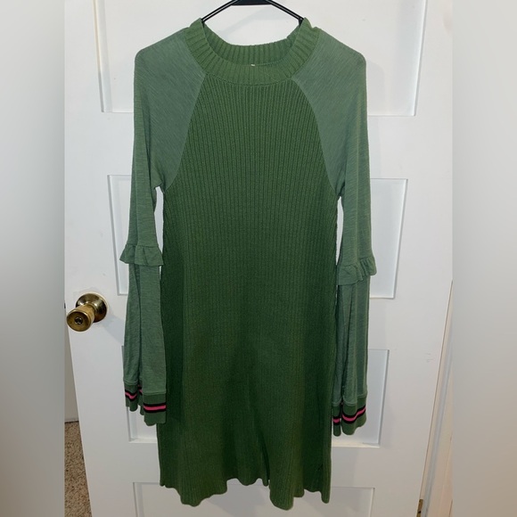 Free People Green Knit Dress - Picture 1 of 8